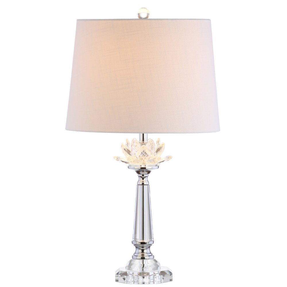 25" Clear Novelty Table Lamp With Drum Shade