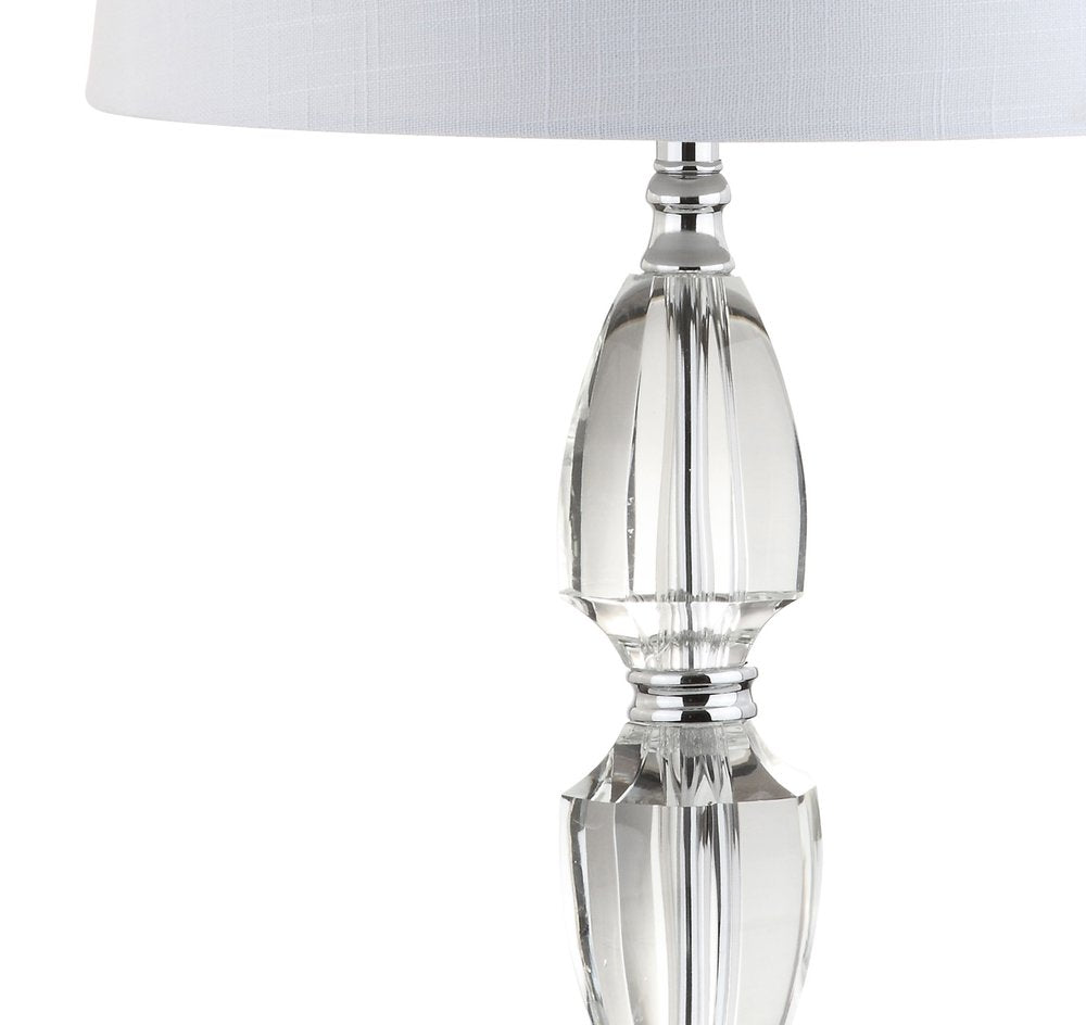 27" Silver Novelty Bedside Lamp With Drum Shade