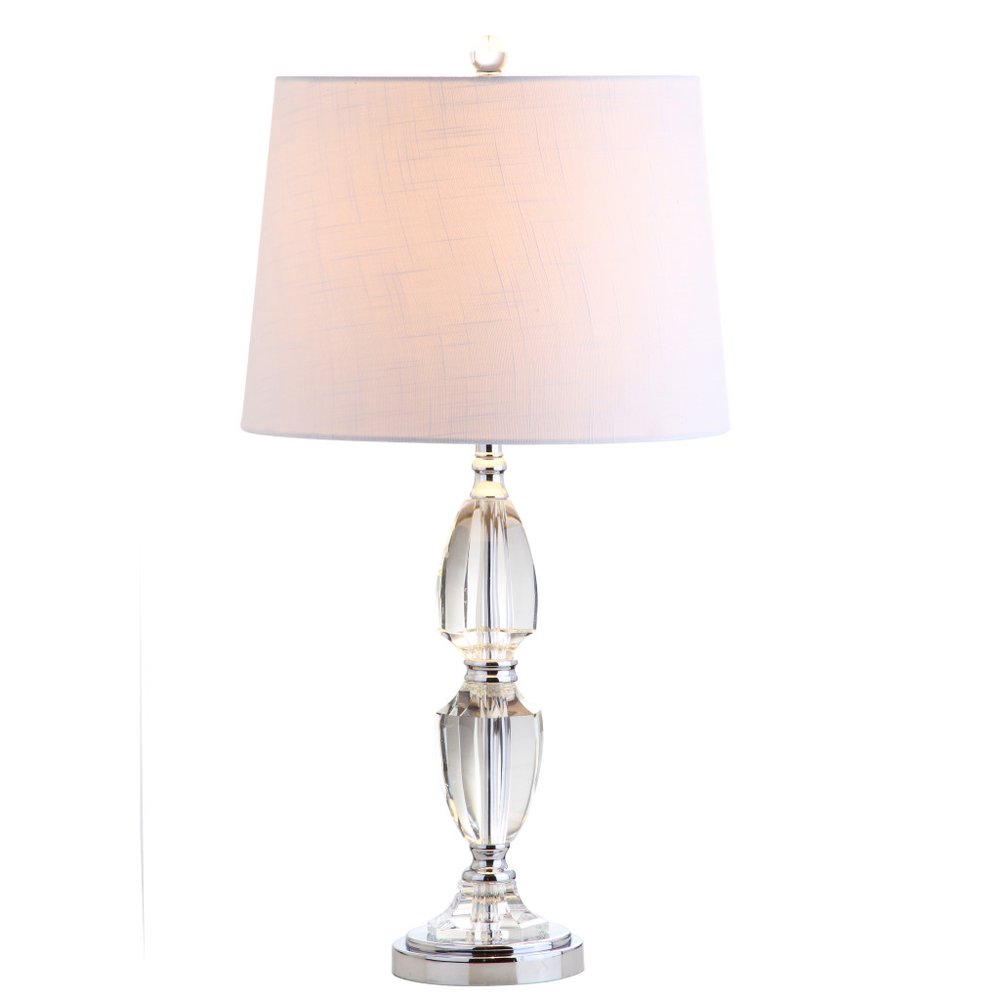 27" Silver Novelty Bedside Lamp With Drum Shade