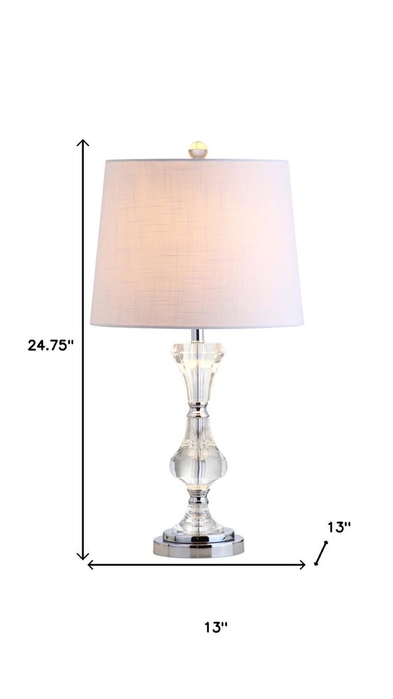 25" Silver Urn Table Lamp With Empire Shade