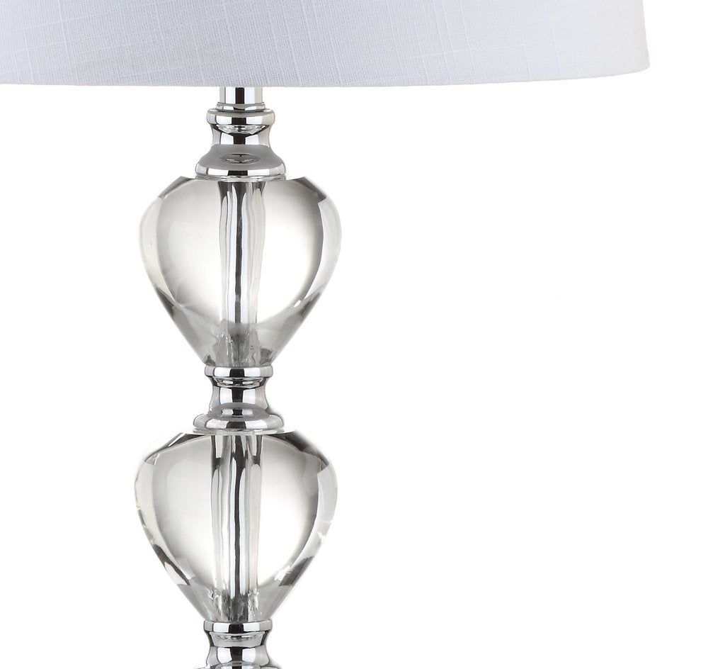 27" Silver Globe Table Lamp With Drum Shade