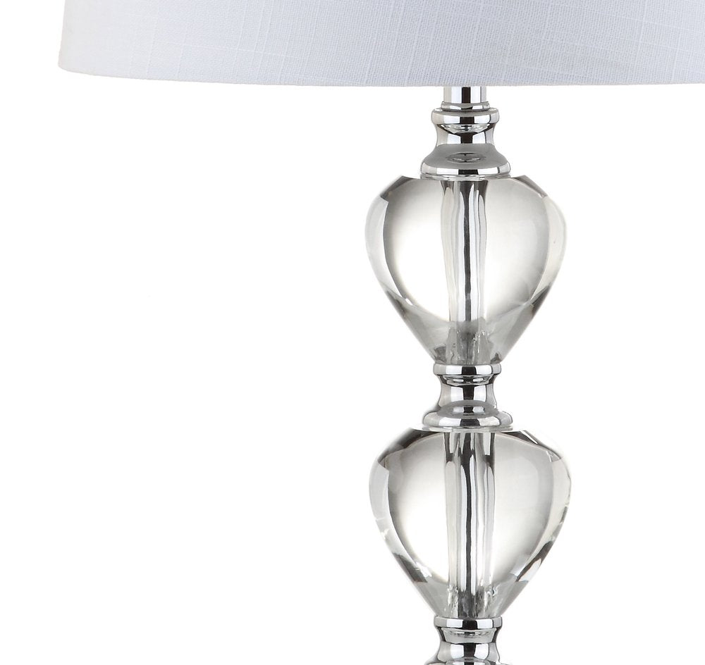 27" Silver Globe Table Lamp With Drum Shade