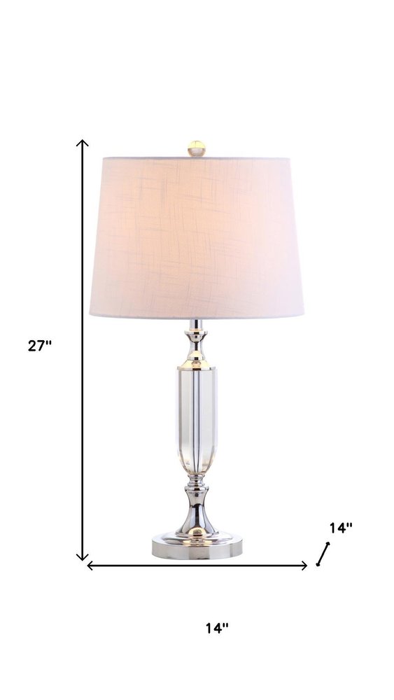 27" Silver Novelty Table Lamp With Empire Shade