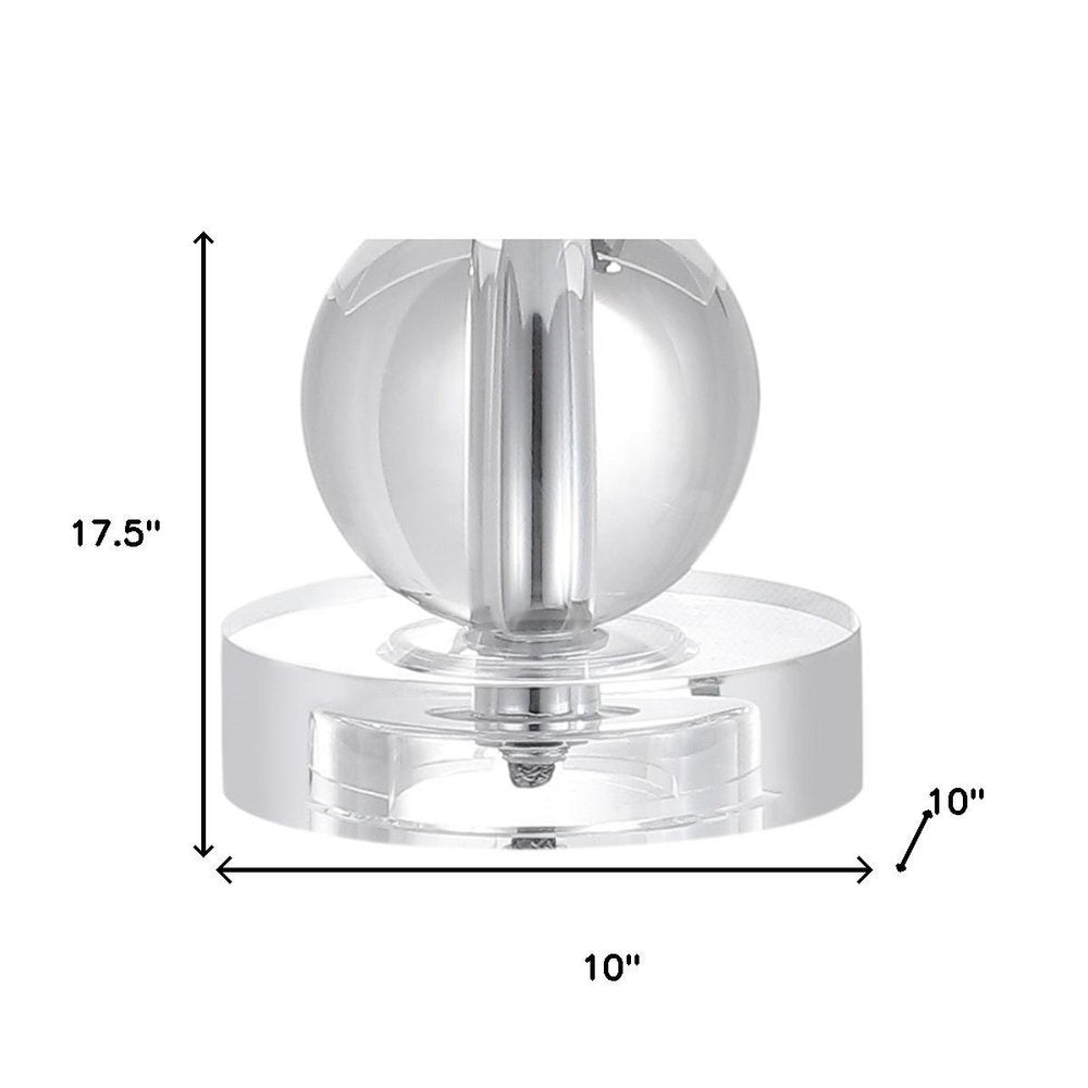 18" Clear Novelty Table Lamp With Drum Shade
