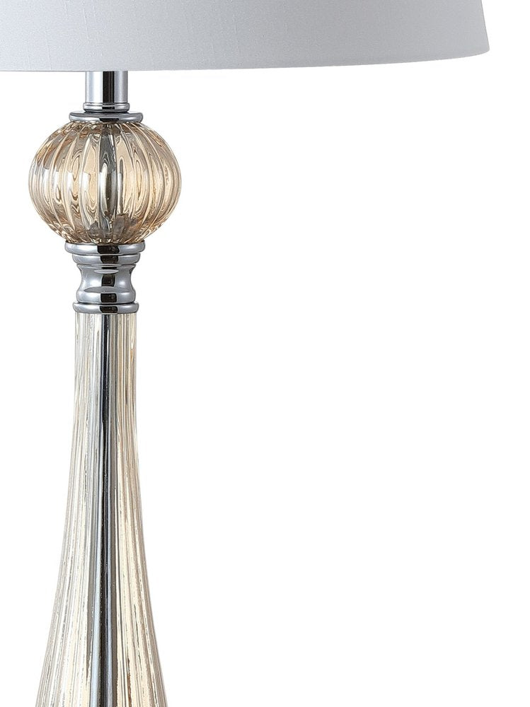 Set of Two 33" Champagne Novelty Table Lamps With Globe Shades