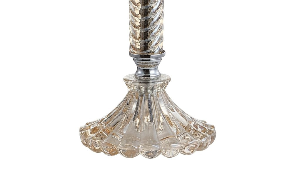Set of Two 32" Champagne Urn Buffet Lamps With Globe Shades