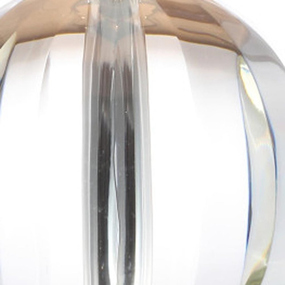 16" Clear Globe Bedside Lamp With Empire Shade