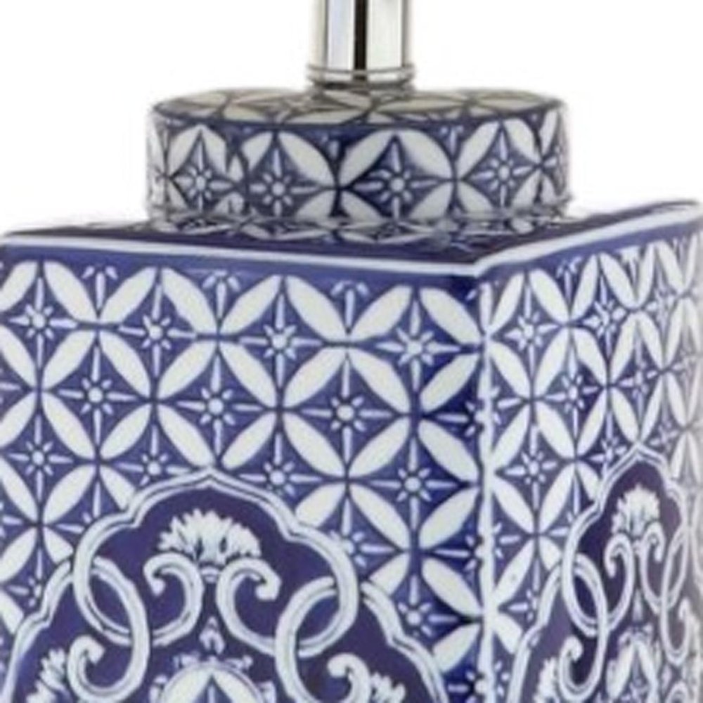 23" Clear Novelty Table Lamp With Drum Shade