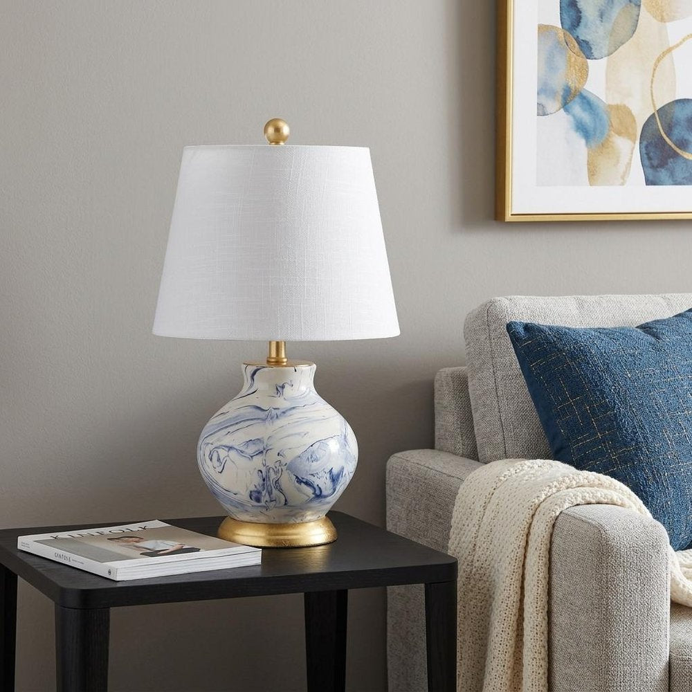 21" Gold Novelty Table Lamp With Empire Shade