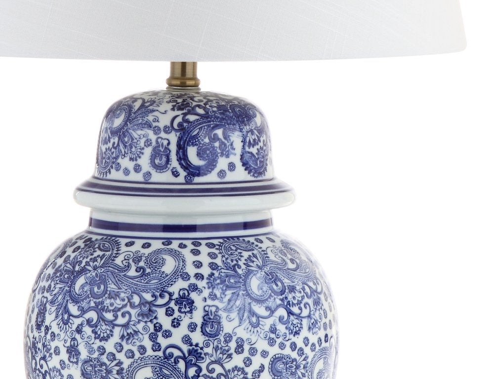 30" Gold Novelty Table Lamp With Drum Shade