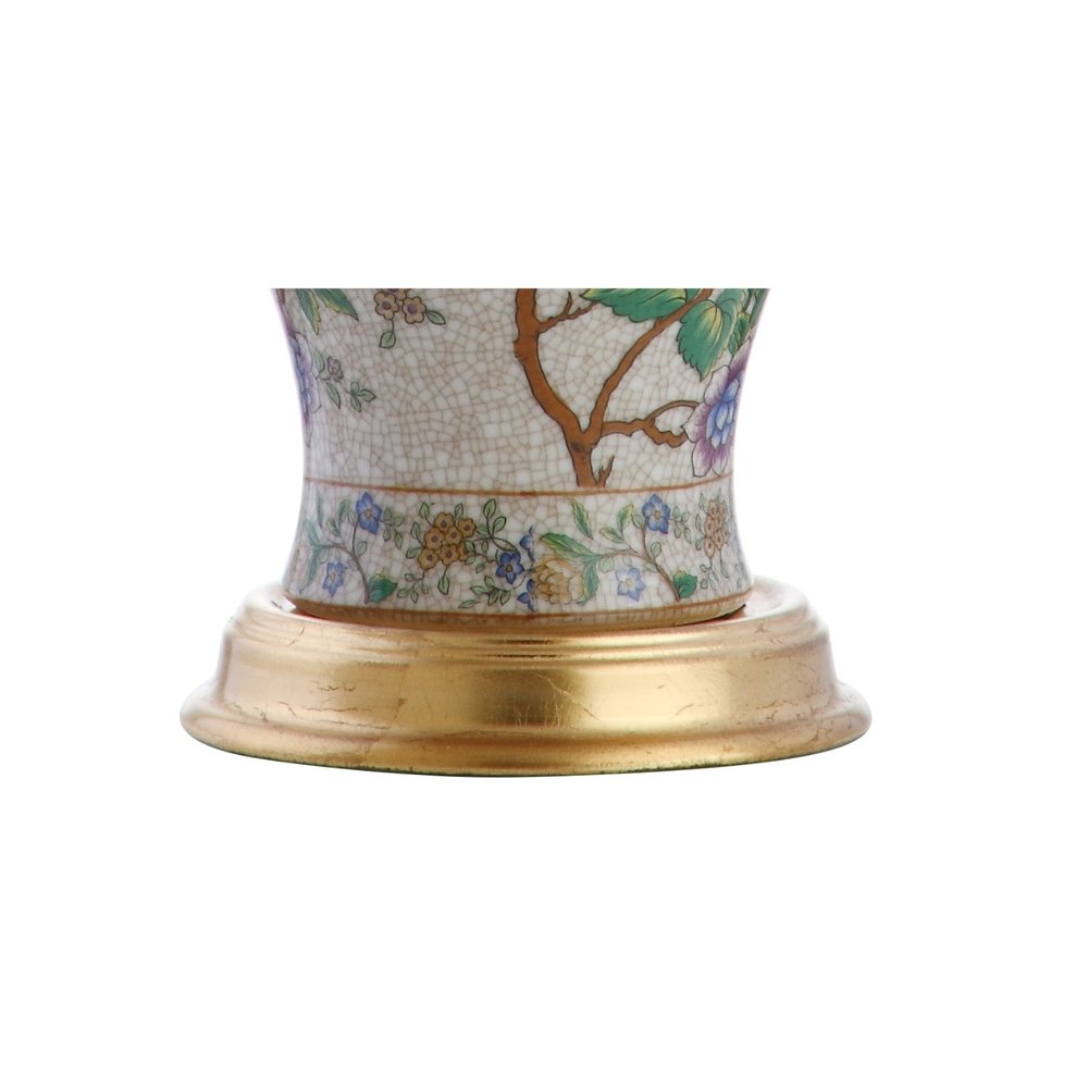 24" Gold And Off White Urn Table Lamp With Empire Shade