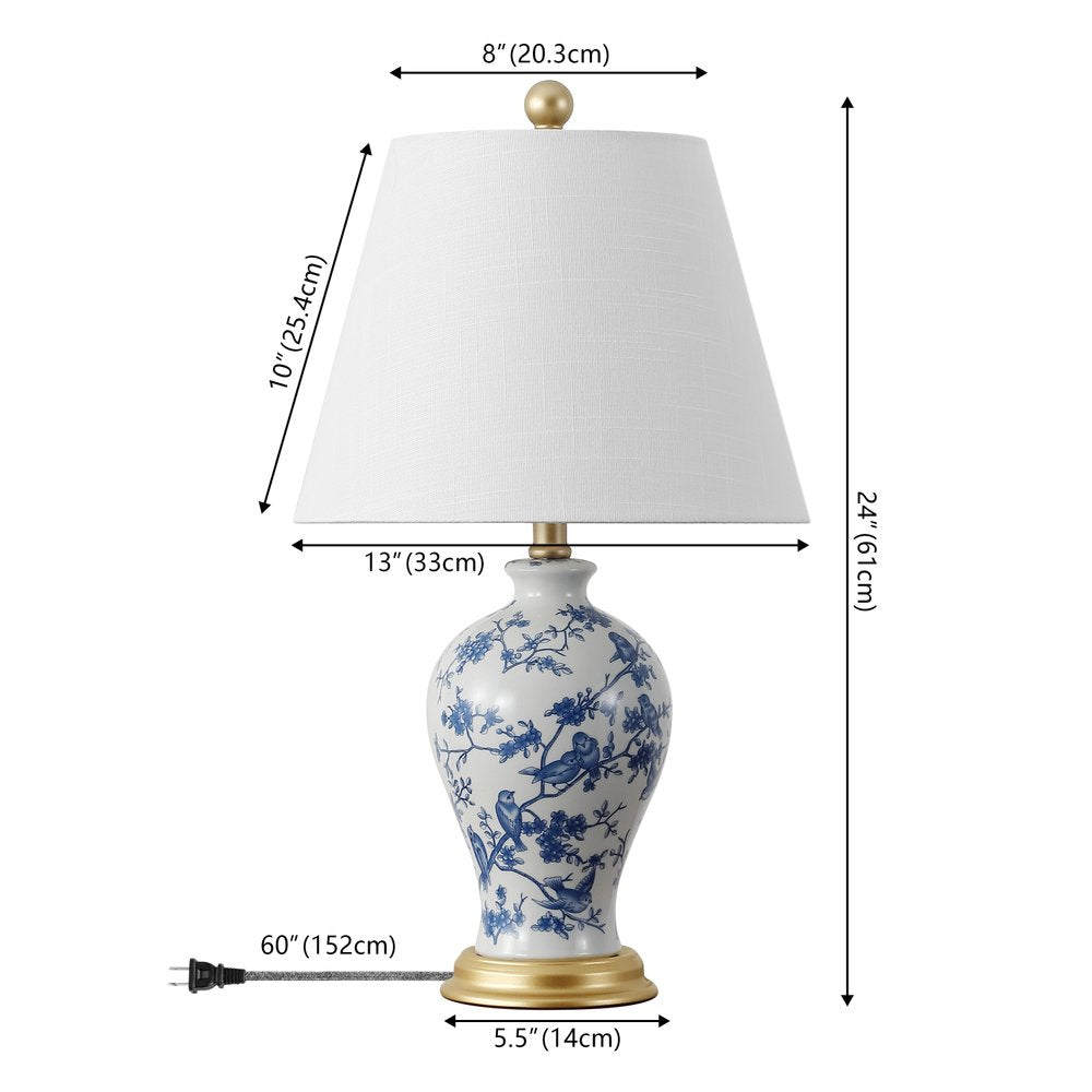 24" Gold Urn Table Lamp With Empire Shade
