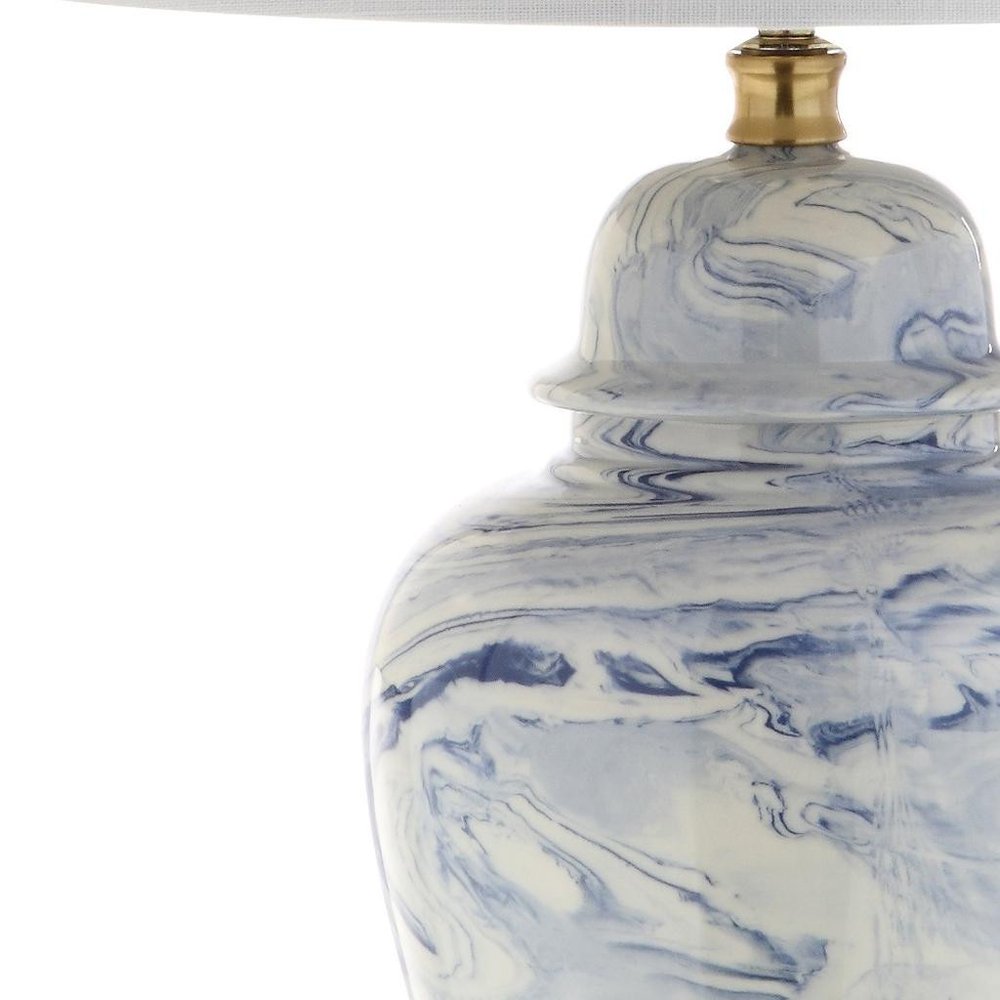26" Gold Novelty Table Lamp With Drum Shade