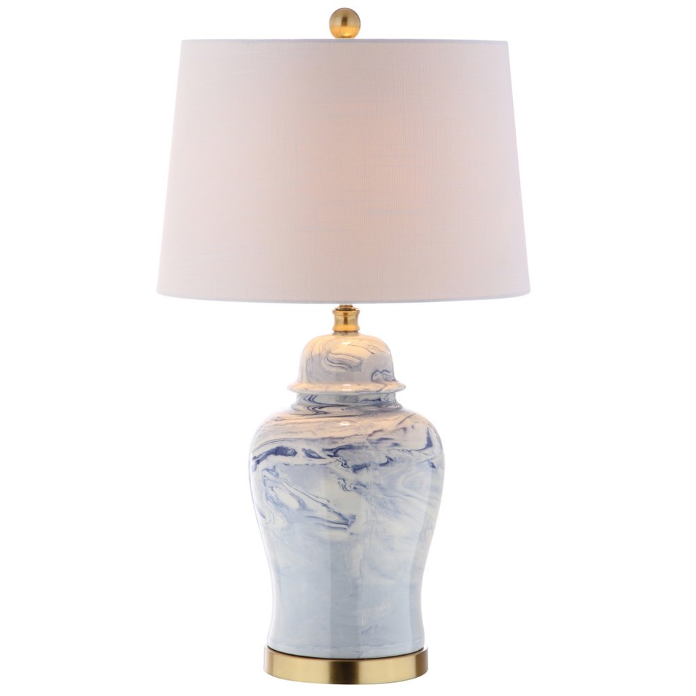 26" Gold Novelty Table Lamp With Drum Shade