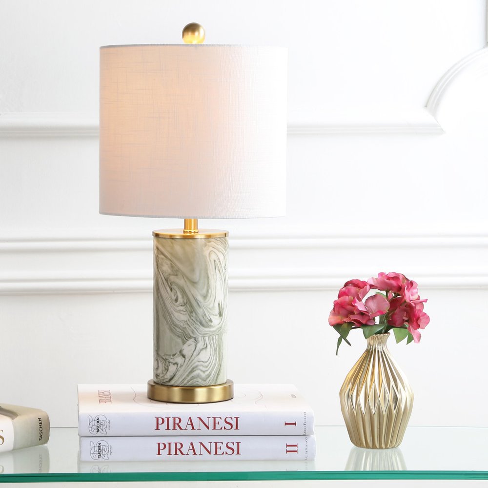 21" Gold Novelty Table Lamp With Globe Shade