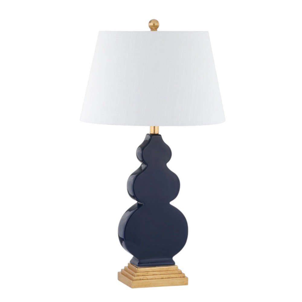 29" Gold Novelty Table Lamp With Drum Shade