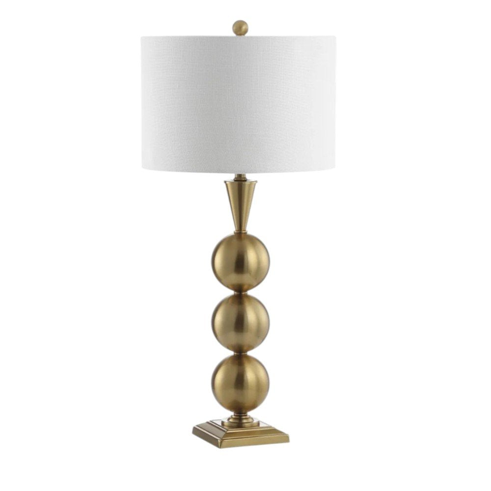 33" Gold Novelty Table Lamp With Drum Shade