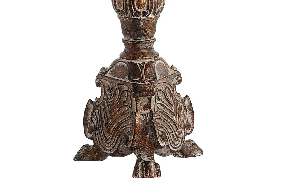 34" Brown Novelty Table Lamp With Drum Shade