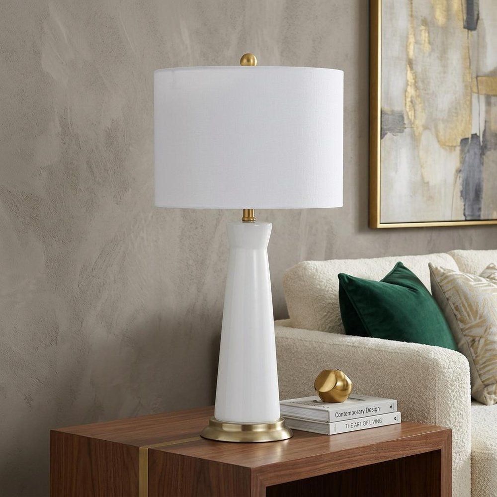 29" Gold Novelty Table Lamp With Globe Shade