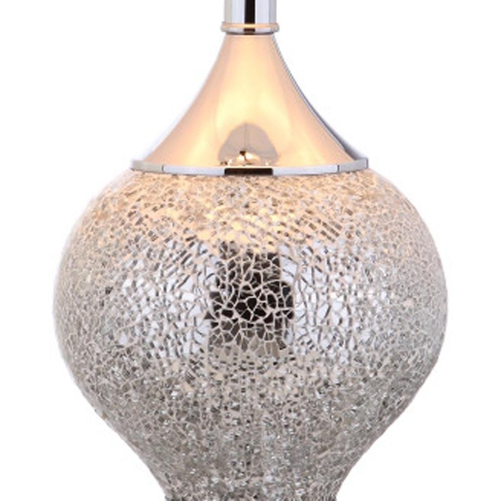 27" Silver Urn Table Lamp With Empire Shade
