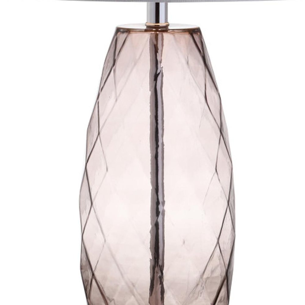 27" Silver Novelty Table Lamp With Drum Shade