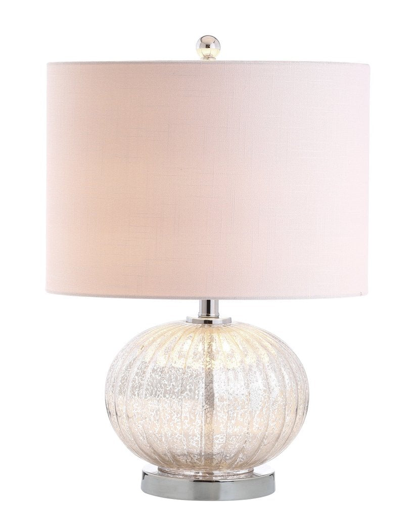 21" Silver Novelty Table Lamp With Globe Shade