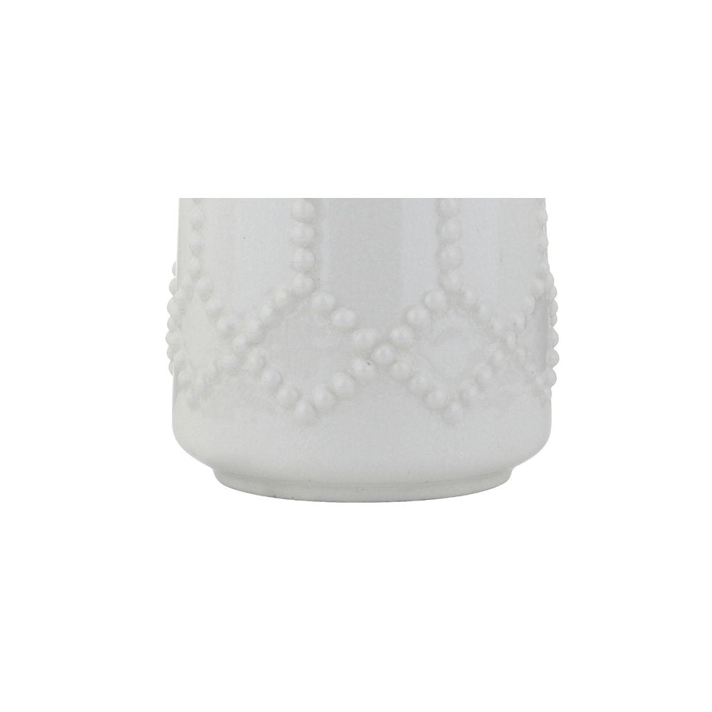 26" Cream Table Lamp With Drum Shade