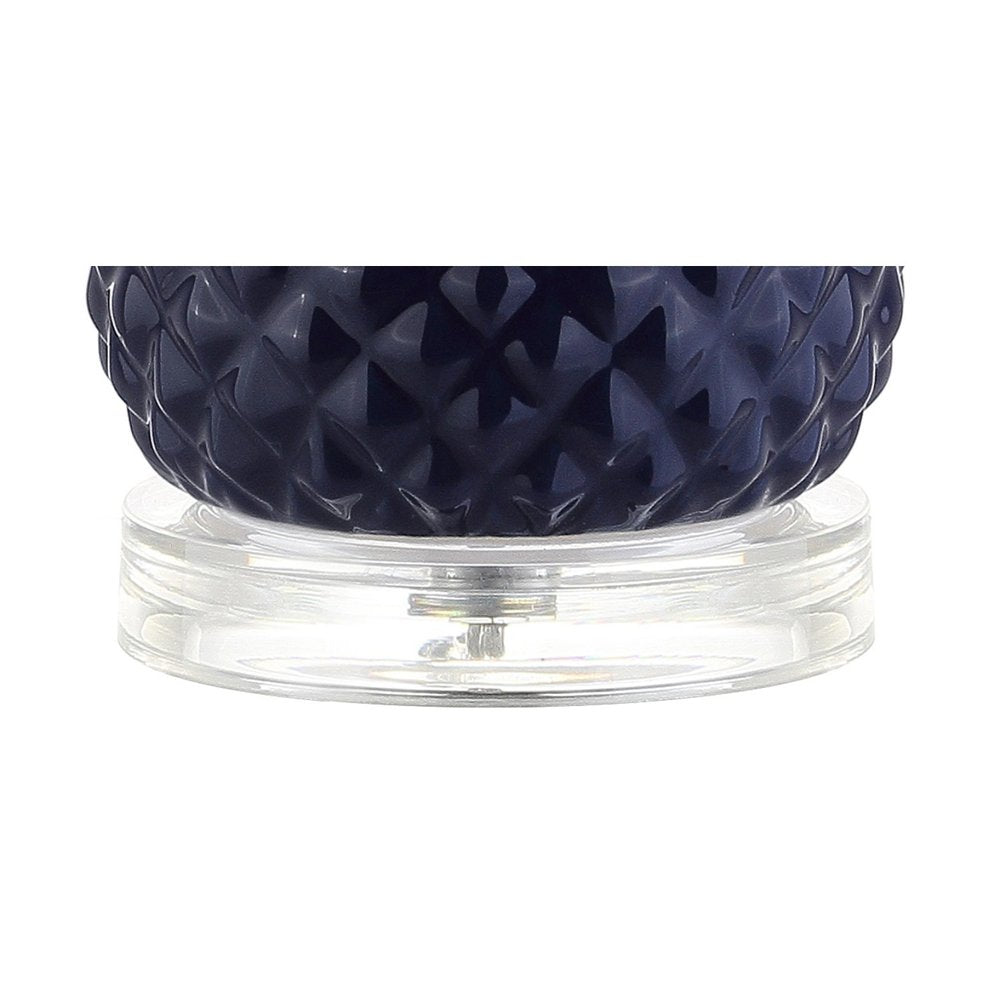 23" Clear Novelty Table Lamp With Drum Shade