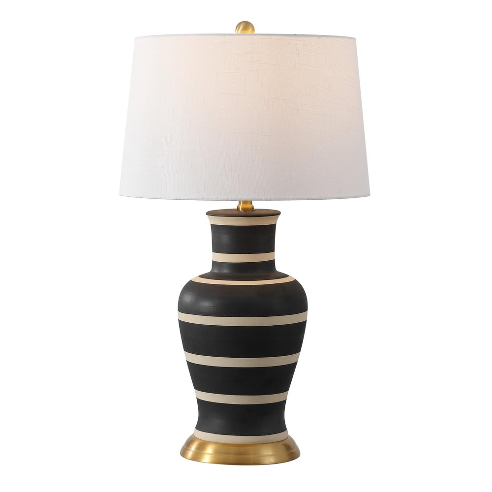 29" Gold Urn Table Lamp With Drum Shade