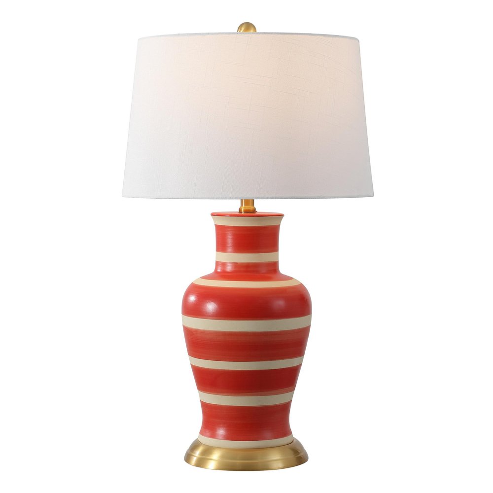29" Gold Urn Table Lamp With Drum Shade
