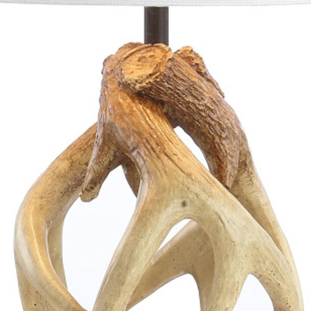 19" Brown Novelty Table Lamp With Globe Shade