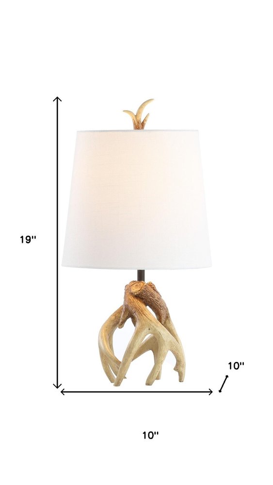 19" Brown Novelty Table Lamp With Globe Shade