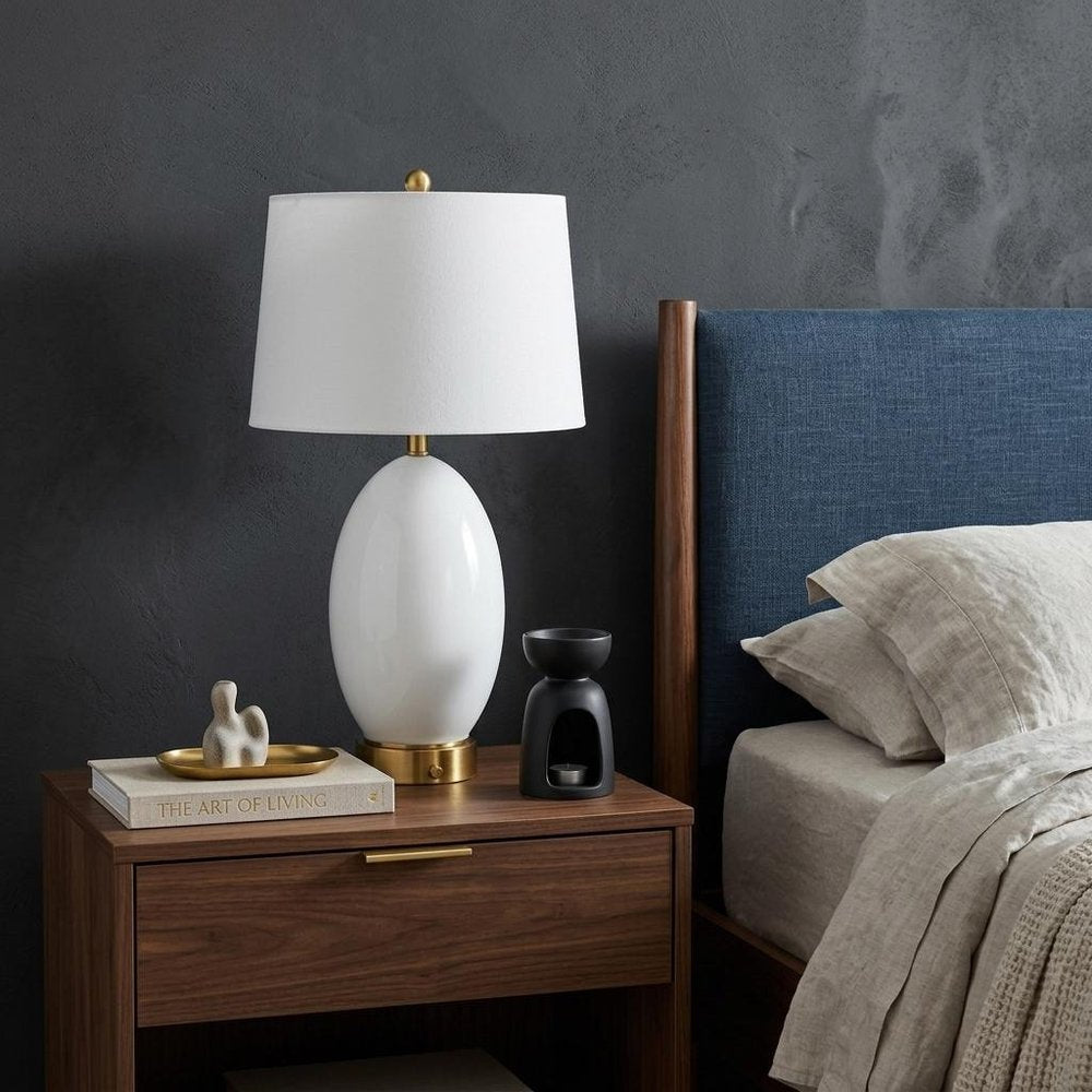27" Gold Novelty Table Lamp With Empire Shade