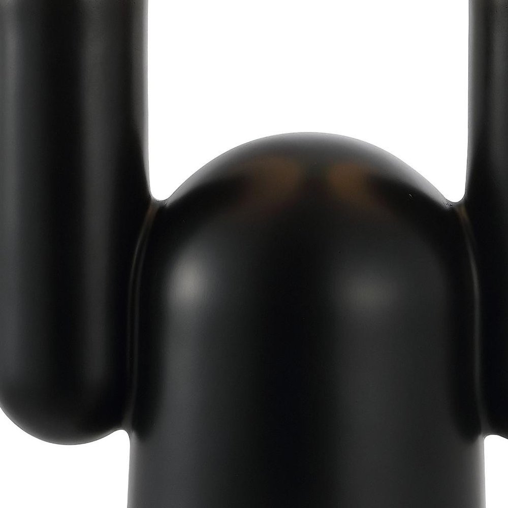 19" Black Two Light Novelty Globe Lamp