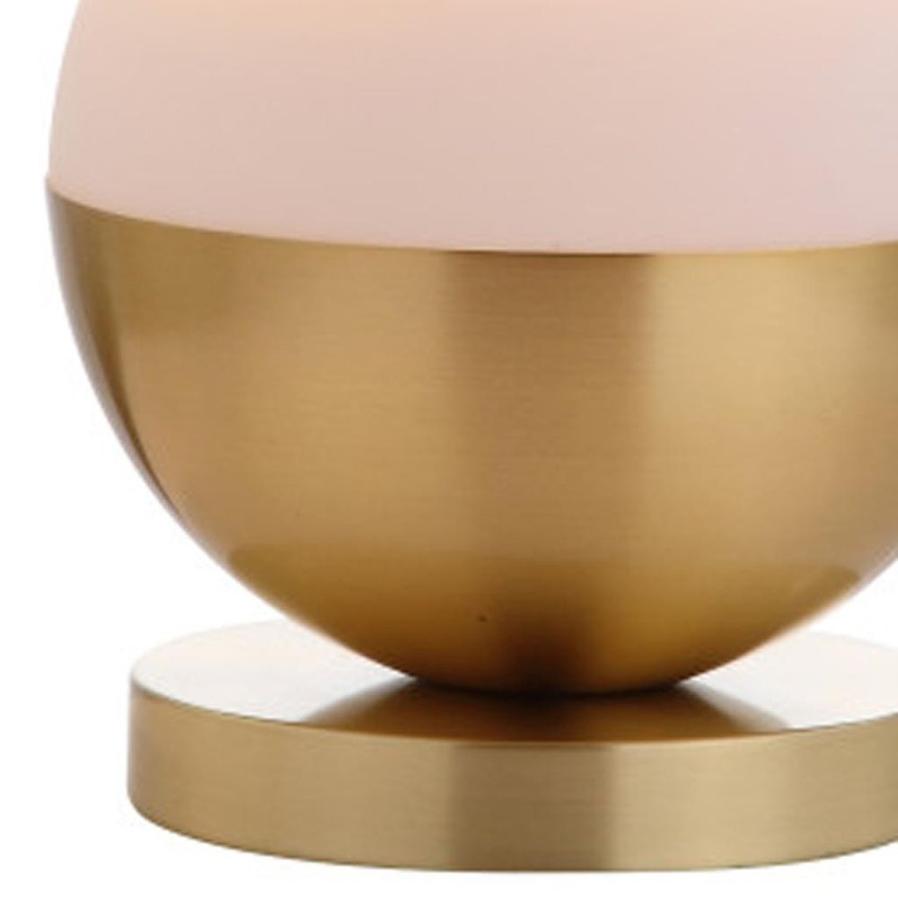 24" Gold Globe Table Lamp With Drum Shade