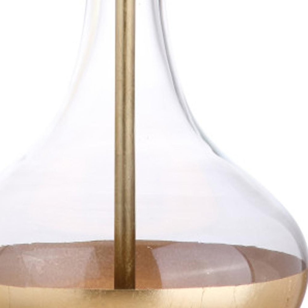 25" Clear Novelty Table Lamp With Drum Shade