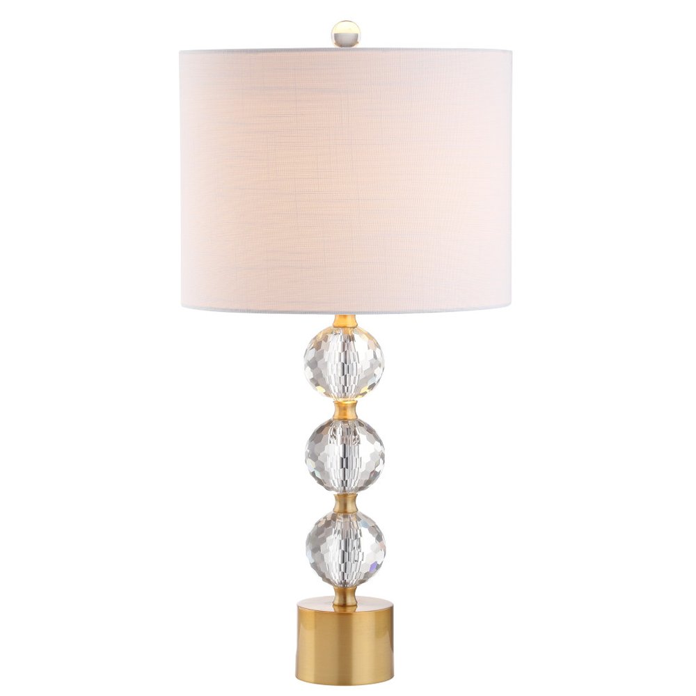 25" Gold Novelty Table Lamp With Drum Shade
