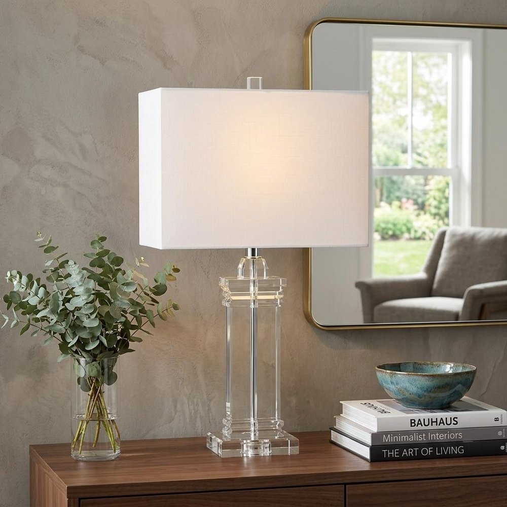 25" Clear Novelty Table Lamp With Shade