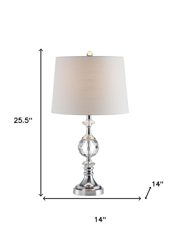 26" Silver Urn Bedside Lamp With Empire Shade