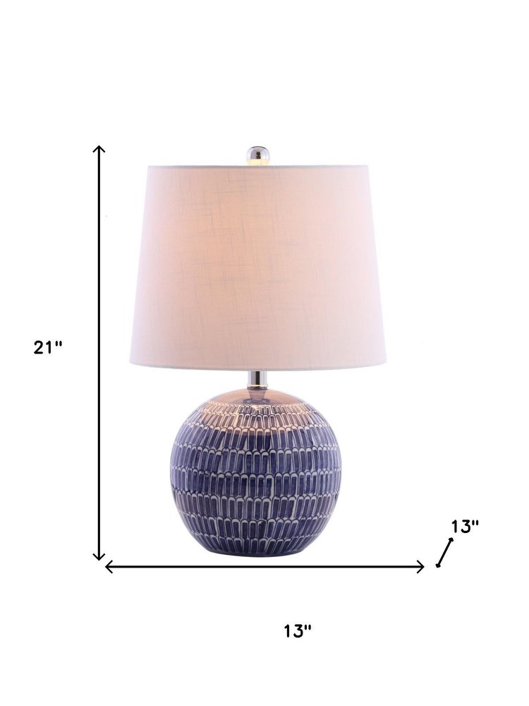 21" Clear Novelty Table Lamp With Drum Shade