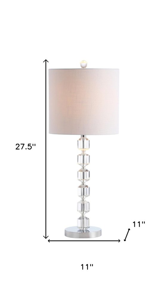 Set of Two 28" Silver Table Lamps With Drum Shades