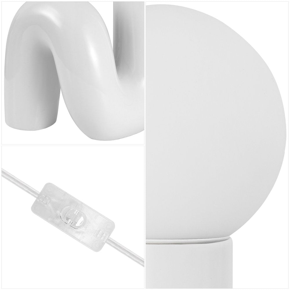 18" White Novelty Globe Lamp