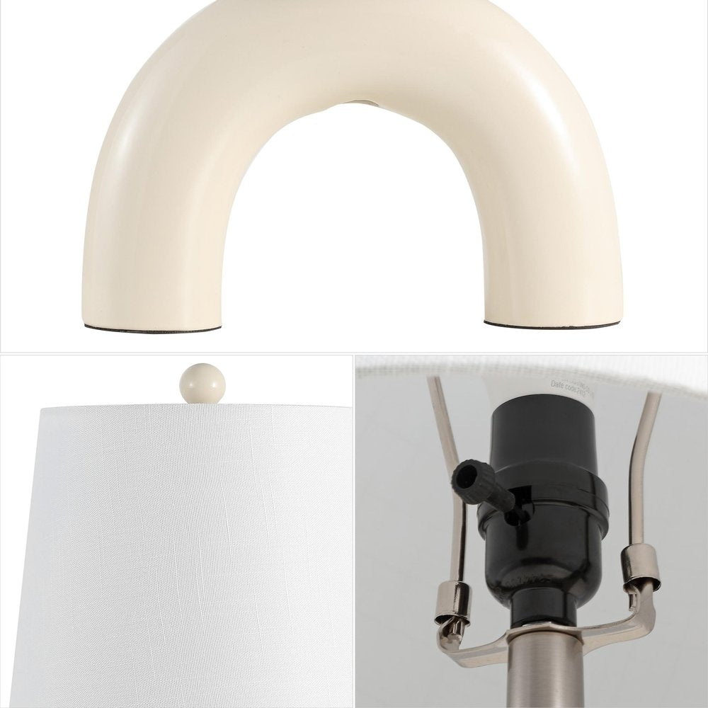 Set of Two 18" Clear Novelty Table Lamps With Empire Shades