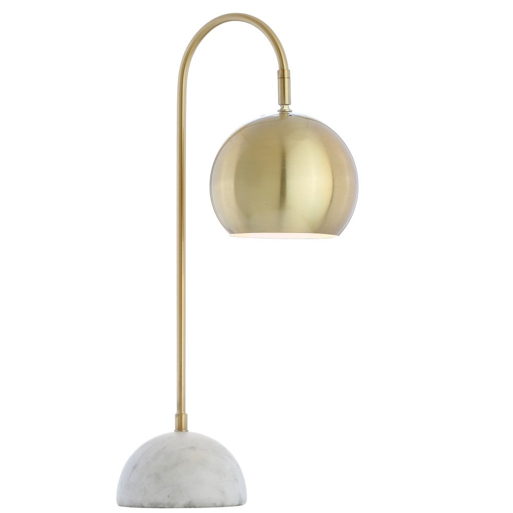 24" White Novelty Table Lamp With Globe Shade