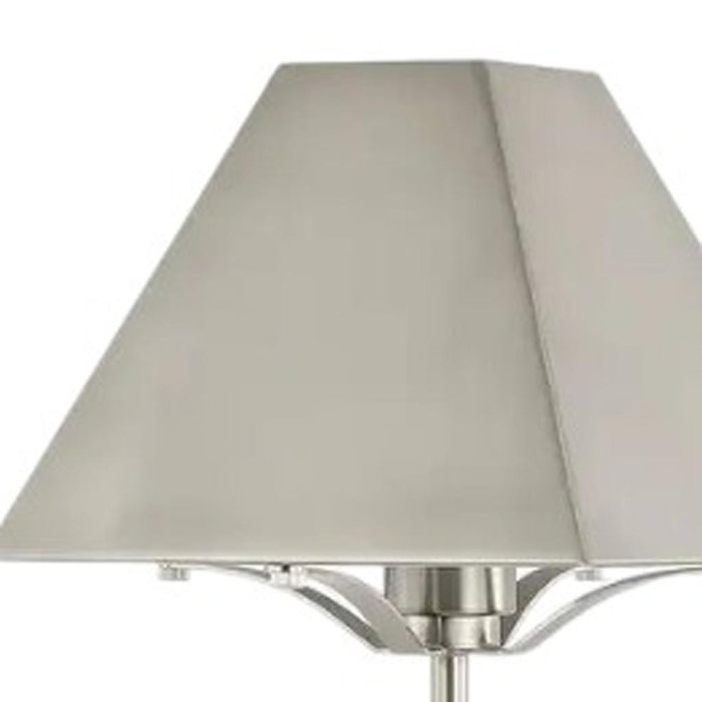 25" Nickel Table Lamp With Novelty Shade