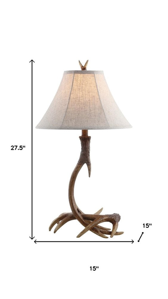 28" Brown Novelty Table Lamp With Globe Shade