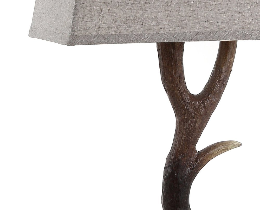 30" Brown And Clear Novelty Table Lamp With Shade