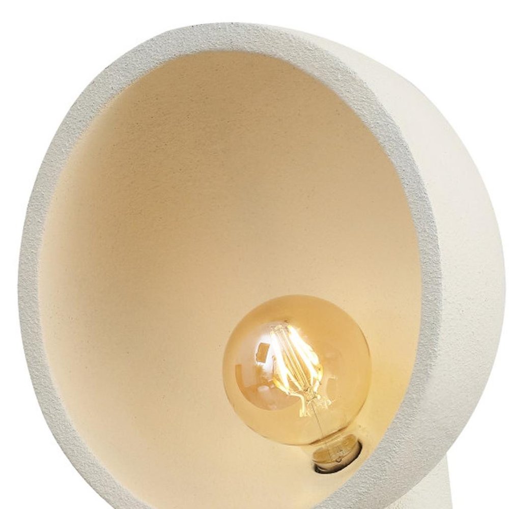 18" Clear Geometric Table Lamp With Globe Shade