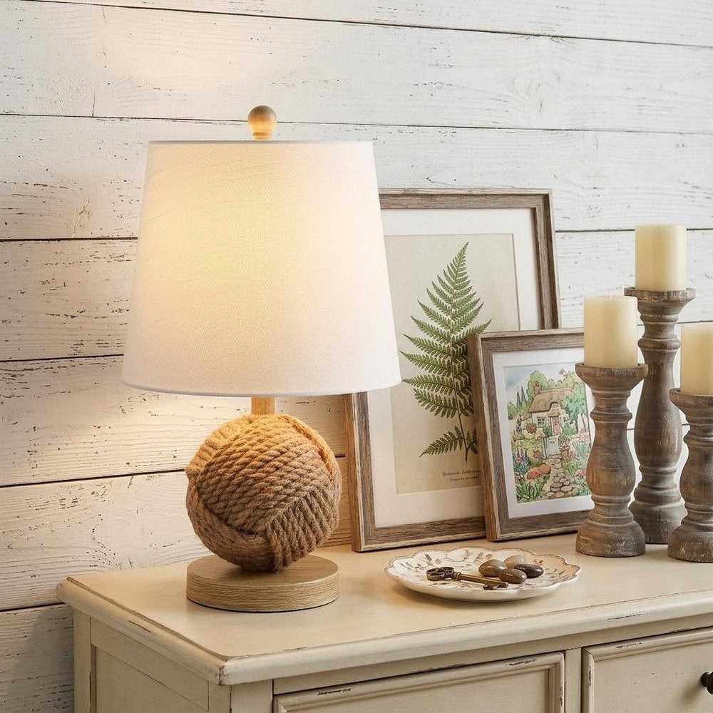 18" Clear Novelty Table Lamp With Globe Shade