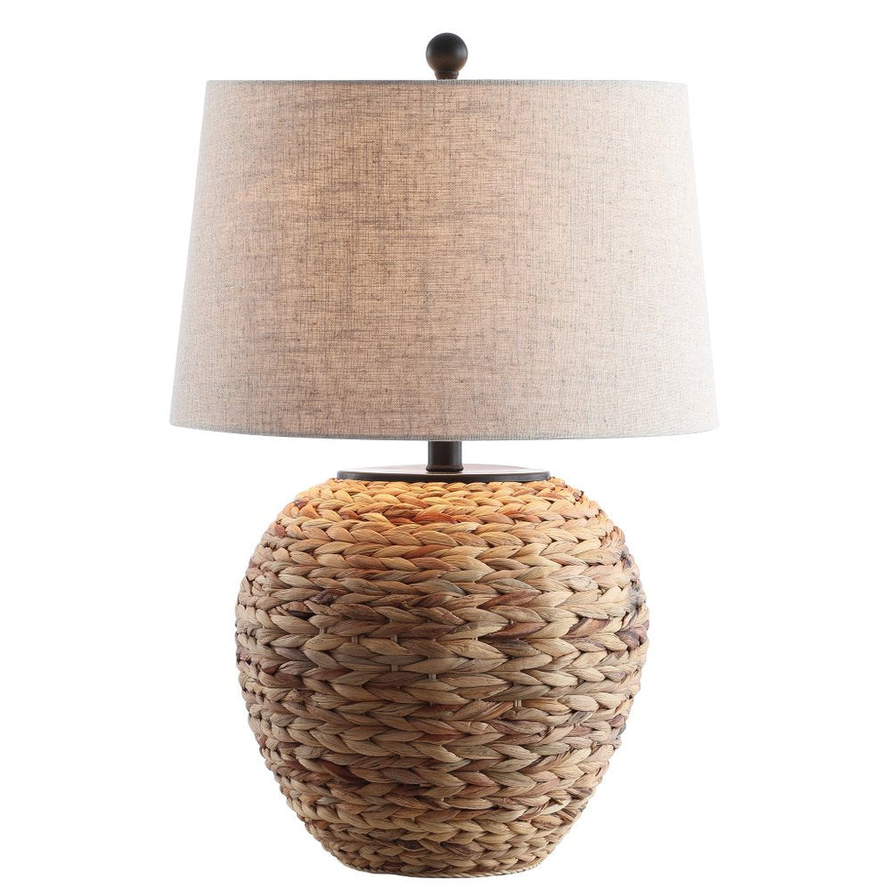 25" Clear Urn Table Lamp With Globe Shade